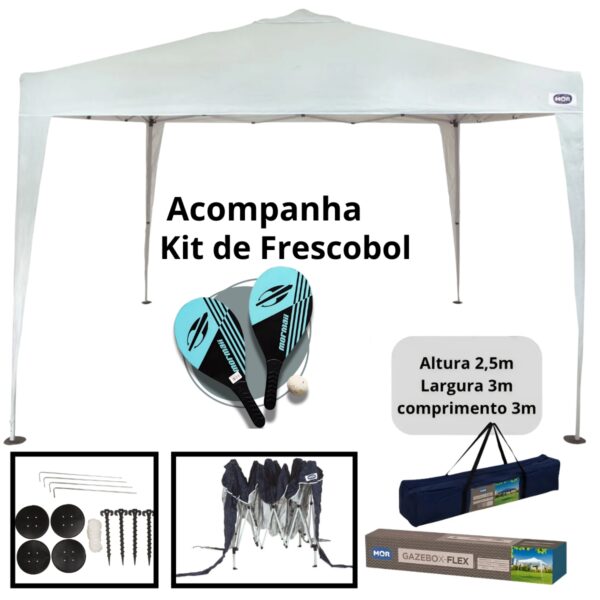 Tenda Gazebo Mor + Kit Frescobol