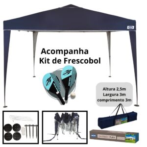 Tenda Gazebo Mor + Kit Frescobol