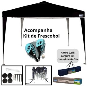 Tenda Gazebo Mor + Kit Frescobol