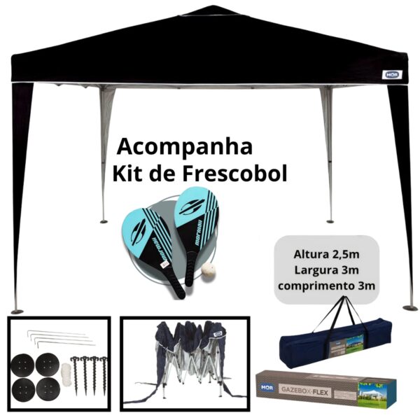 Tenda Gazebo Mor + Kit Frescobol