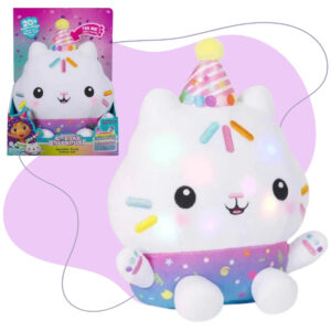 Pelucia Gabby’s Dollhouse Gato Cakey Com Som E Luz 26cm Sunny