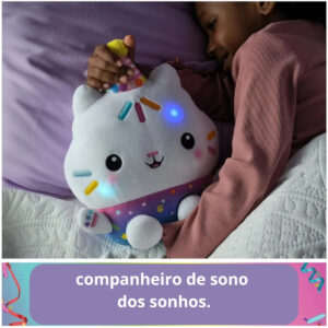 Pelucia Gabby’s Dollhouse Gato Cakey Com Som E Luz 26cm Sunny