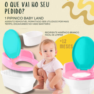 Troninho 2 em 1 Baby Land Pinico Pipinico Vira Assento para Vaso Rosa Cardoso