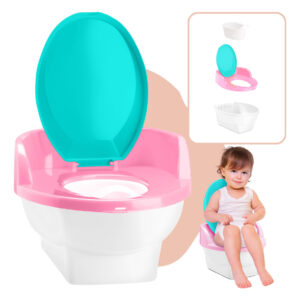 Troninho 2 em 1 Baby Land Pinico Pipinico Vira Assento para Vaso Rosa Cardoso