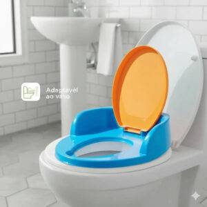 Troninho 2 em 1 Baby Land Pinico Pipinico Vira Assento para Vaso Azul Cardoso