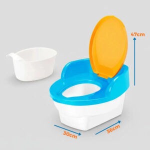 Troninho 2 em 1 Baby Land Pinico Pipinico Vira Assento para Vaso Azul Cardoso