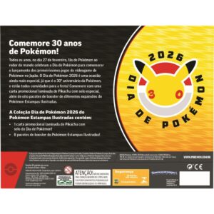 Coleção Dia De Pokemon 2026 Pack 8 Pacotes Booster +1 Carta
