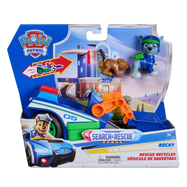 Patrulha Canina Reciclador De Resgate Do Rocky Com Boneco e Amigo Sunny