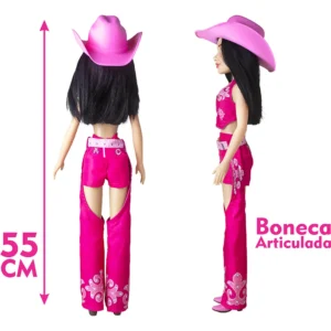 Boneca Ana Castela Boiadeira Articulada 55cm