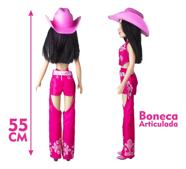Boneca Ana Castela Boiadeira Articulada 55cm