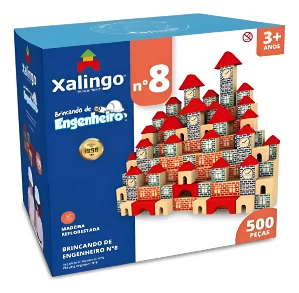 Brincando De Engenheiro – Nº8 Blocos de Montar 500 Peças Xalingo 67865
