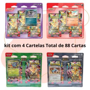 Pokemon Heróis Excelsos Mega Evolução 88 Cartas KIT COM 4 PACK