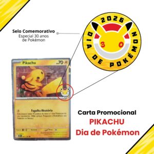 Coleção Dia De Pokemon 2026 Pack 8 Pacotes Booster +1 Carta