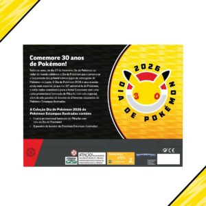 Coleção Dia De Pokemon 2026 Pack 8 Pacotes Booster +1 Carta