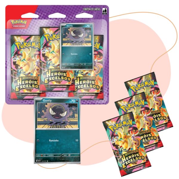 Pokemon Heróis Excelsos Mega Evolução 19 Cartas PACK ROXO