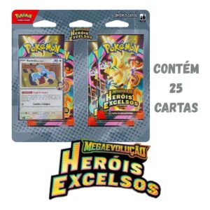 Pokemon Heróis Excelsos Mega Evolução 25 Cartas PACK CINZA