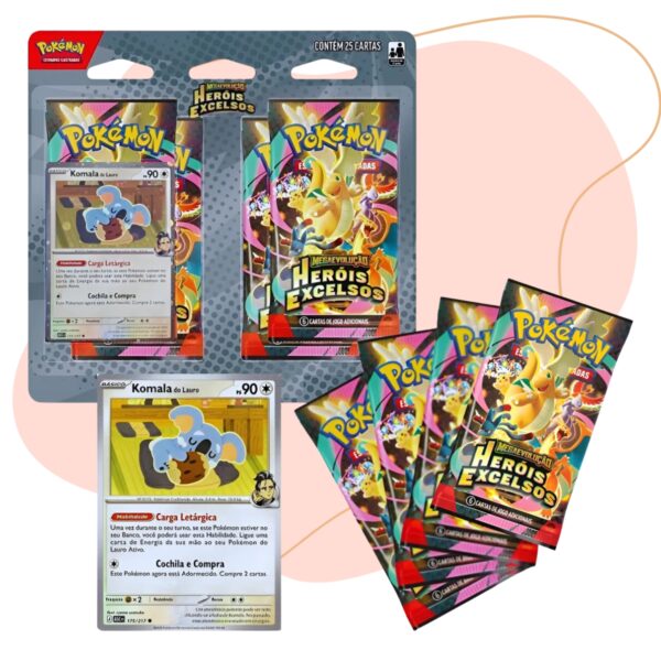 Pokemon Heróis Excelsos Mega Evolução 25 Cartas PACK CINZA
