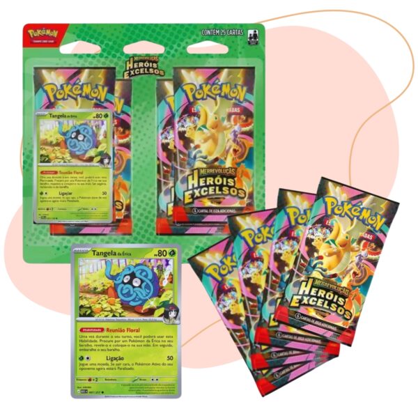 Pokemon Heróis Excelsos Mega Evolução 25 Cartas PACK VERDE