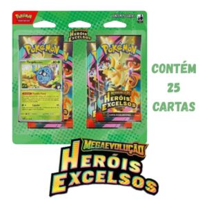 Pokemon Heróis Excelsos Mega Evolução 25 Cartas PACK VERDE