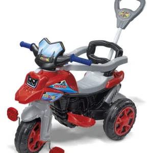 Andador Infantil Triciclo Moto Trail Maral Com Empurrador Vermelho