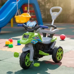 Andador Infantil Triciclo Moto Trail Maral Com Empurrador verde