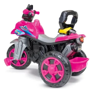 Andador Infantil Triciclo Moto Trail Maral Com Empurrador Rosa