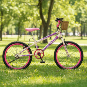 Bicicleta Infantil Colli Jully Aro 20 Com Cestinha – Bege