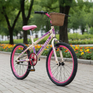 Bicicleta Infantil Colli Jully Aro 20 Com Cestinha – Bege