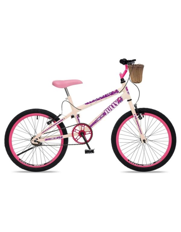 Bicicleta Infantil Colli Jully Aro 20 Com Cestinha – Bege