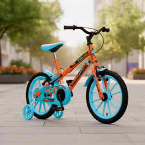 Bicicleta Infantil Aro 16 Colli Spinossauro Rodinha Lateral – Laranja Neon