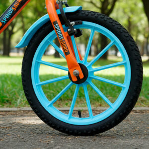 Bicicleta Infantil Aro 16 Colli Spinossauro Rodinha Lateral – Laranja Neon