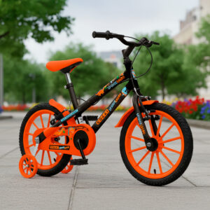 Bicicleta Infantil Aro 16 Colli Spinossauro Rodinha Lateral – Preto Fosco