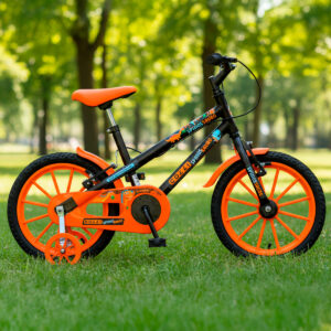 Bicicleta Infantil Aro 16 Colli Spinossauro Rodinha Lateral – Preto Fosco