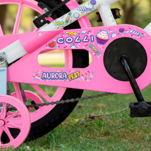 Bicicleta Infantil Aro 16 Colli Aurora Rodinhas E Cestinhas – Branco