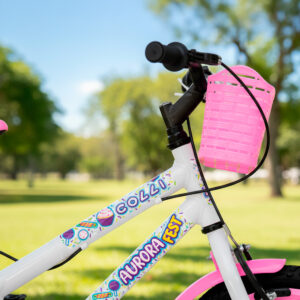 Bicicleta Infantil Aro 16 Colli Aurora Rodinhas E Cestinhas – Branco