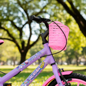 Bicicleta Infantil Aro 16 Colli Aurora Rodinhas E Cestinhas – Lilás