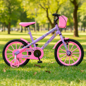 Bicicleta Infantil Aro 16 Colli Aurora Rodinhas E Cestinhas – Lilás