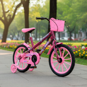 Bicicleta Infantil Aro 16 Colli Aurora Rodinhas E Cestinhas – Roxo Perolizado