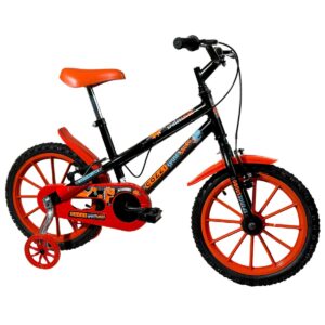 Bicicleta Infantil Aro 16 Colli Spinossauro Rodinha Lateral – Preto Fosco