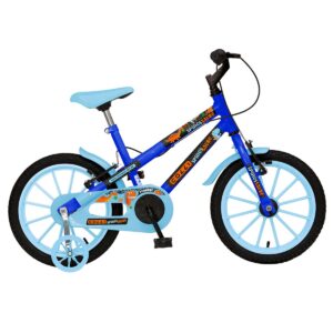 Bicicleta Infantil Aro 16 Colli Spinossauro Rodinha Lateral – Azul