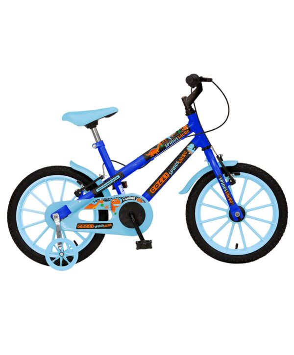 Bicicleta Infantil Aro 16 Colli Spinossauro Rodinha Lateral – Azul
