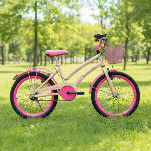 Bicicleta Infantil Colli Celina Aro 20 Cestinha E Bagageiro – Bege