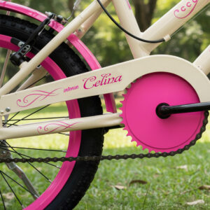 Bicicleta Infantil Colli Celina Aro 20 Cestinha E Bagageiro – Bege