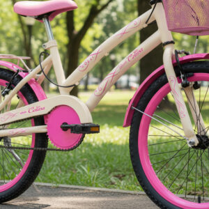 Bicicleta Infantil Colli Celina Aro 20 Cestinha E Bagageiro – Bege