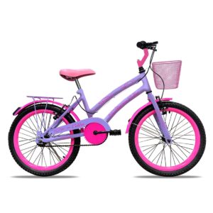 Bicicleta Infantil Colli Celina Aro 20 Cestinha E Bagageiro – Lilás