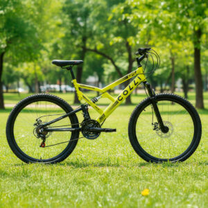 Bicicleta Aro 26 Colli 21v EXCLUSIVA Gps Freio A Disco E Suspensão – Amarelo Neon
