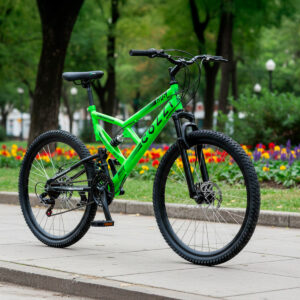 Bicicleta Aro 26 Colli 21v EXCLUSIVA Gps Freio A Disco E Suspensão – Verde Neon