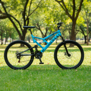 Bicicleta Aro 26 Colli 21v EXCLUSIVA Gps Freio A Disco E Suspensão – Azul Champanhe