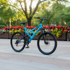 Bicicleta Aro 26 Colli 21v EXCLUSIVA Gps Freio A Disco E Suspensão – Azul Champanhe
