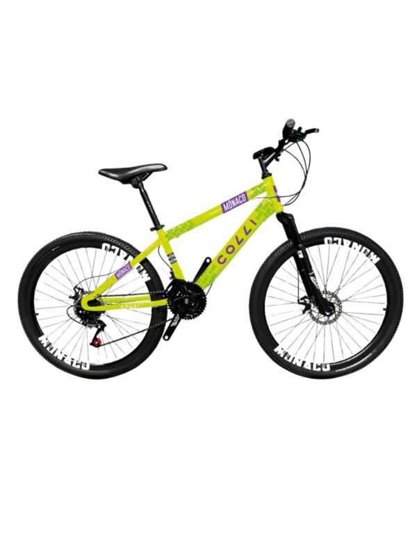 Bicicleta Aro 26 Colli Monaco 21v Freio A Disco E Suspensão – Amarelo Neon